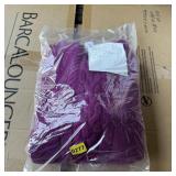 Two purple Land's End cable knit sweaters, size sm