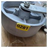 Two heavy-duty 6-inch caster wheels. See photos.