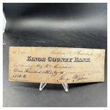 1889 Kings County Bank Note