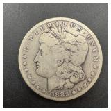 1883-CC Morgan Silver Dollar