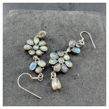 Sterling Silver Labradorite Earrings  13g / Appro