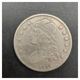1836 Capped Bust Silver Quarter