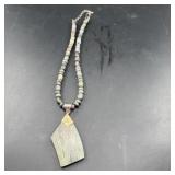 Jay King Sterling Silver Green Stone Necklace