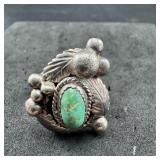 Vintage Native American Sterling Silver Turquoise