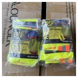 Twelve high-visibility hard hat shades. See photos