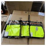 Three packs of three 2XL high-visibility safety ve