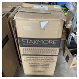 Set of two padded foam and wooden chairs. See phot