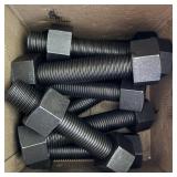 Large 1-1/4-inch threaded rod and bolts. See photo