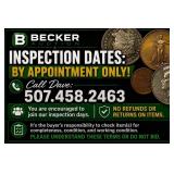 Inspection Dates: By Appointment Only! Call Dave: