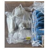 (4) Pairs Of Leather Work Gloves - L? Size Not Ver