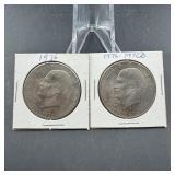 Two Mixed-date Eisenhower (ike) Dollars