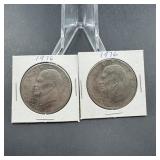 Two Mixed-date Eisenhower (ike) Dollars