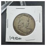 1950 Franklin Silver Half Dollar