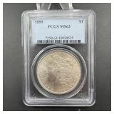 1899 Key Date Morgan Silver Dollar  Graded Ms63