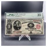 1891 $1 Treasury Note  Graded 35