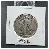 1938 Walking Liberty Half Dollar