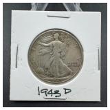 1943-d Walking Liberty Half Dollar