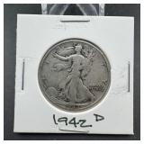 1942-d Walking Liberty Half Dollar