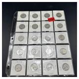 20 Mixed-date Silver Quarters