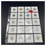 20 Mixed-date Silver Mercury Dimes