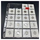 18 Mixed-date Silver Mercury Dimes