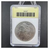 1890 Morgan Silver Dollar  Graded Ms-67