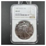 1987 American Silver Eagle  Graded Ms-69