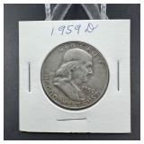 1959-d Franklin Half Dollar