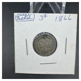1866 Three-cent Nickel