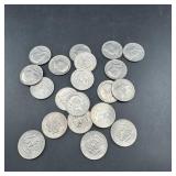 20 Mixed-date Kennedy Half Dollars