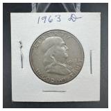 1963-d Franklin Silver Half Dollar