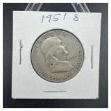 1951-s Franklin Silver Half Dollar
