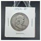 1952-d Franklin Silver Half Dollar