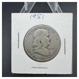1951 Franklin Silver Half Dollar