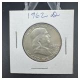 1962-d Franklin Silver Half Dollar