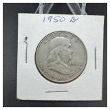 1950-d Franklin Silver Half Dollar