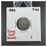 1866 Three-cent Nickel