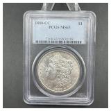 1880-cc Carson City Morgan Silver Dollar  Graded