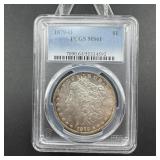 1879-o Morgan Silver Dollar  Graded Ms-61