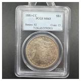 1881-cc Carson City Morgan Silver Dollar  Graded