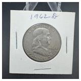 1962-d Franklin Silver Half Dollar