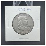 1963-d Franklin Silver Half Dollar
