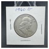 1960-d Franklin Silver Half Dollar
