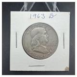 1963-d Franklin Silver Half Dollar