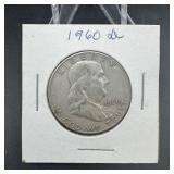 1960-d Franklin Silver Half Dollar