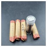 (5 Times Bid) 5 Rolls Of 1930s Wheat Cents