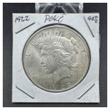 1922 Peace Silver Dollar