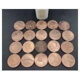 (20 Times Bid) 1 Oz Copper Coin  20 Different Des