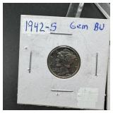 1942-s Mercury Silver Dime Higher Grade