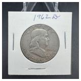 1962-d Franklin Silver Half Dollar